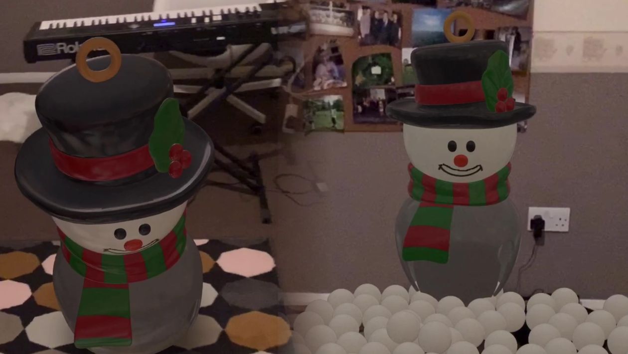 IOS Augmented Reality MIDI snowman